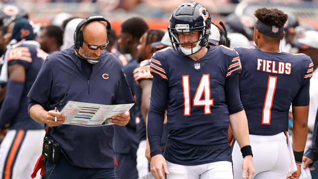 Why do the Bears always sit their young, promising QB for a washed-up veteran?