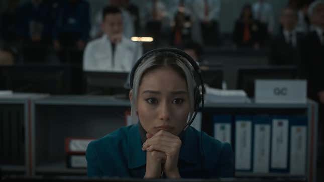 A grim-looking Shioli Kutsuna as Mitsuki in Apple TV+'s upcoming sci-fi series Invasion.
