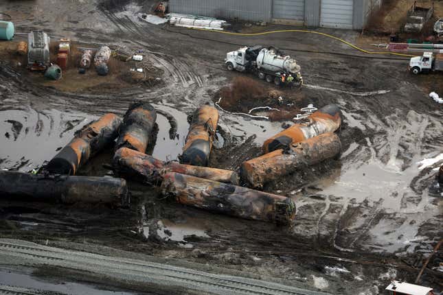 Image for article titled Railroad Company Lobbied Against Safety Changes Before Ohio Train Derailment