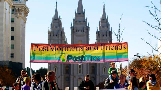 Image for article titled Mormon Church Suddenly Backs Same-Sex Marriage Rights—But With Conditions