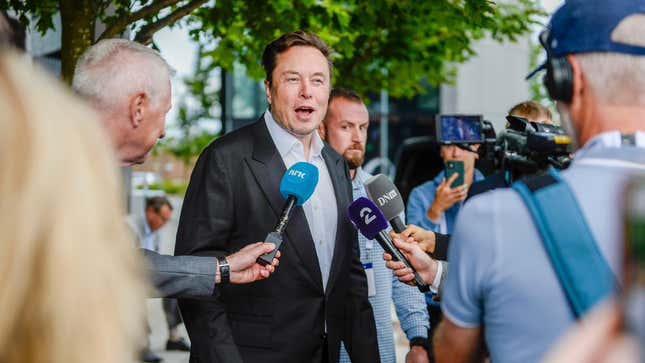 American oligarch Elon Musk at the ONS (Offshore Northern Seas) fair on sustainable energy in Stavanger, Norway on Aug. 29, 2022.