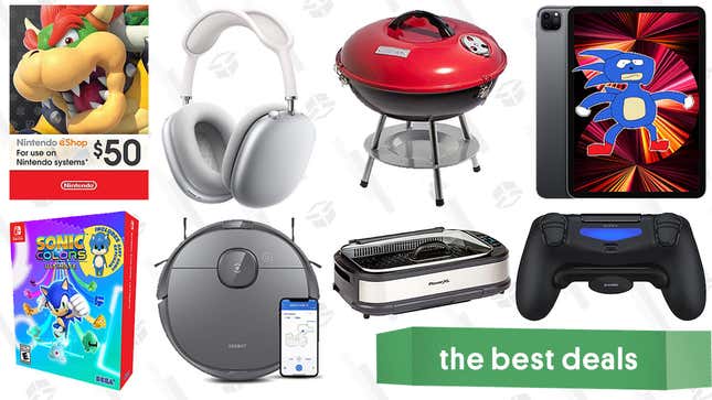Image for article titled Friday&#39;s Best Deals: New 11&quot; iPad Pro, AirPods Max, Nintendo eShop Gift Cards, Cuisinart Charcoal Grill, Ecovacs Deebot T8, Power XL Smokeless Grill, and More