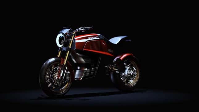Image for article titled Throwback Ducati 860-E Concept Is The Electric Motorcycle All Electric Motorcycles Should Aspire To Be