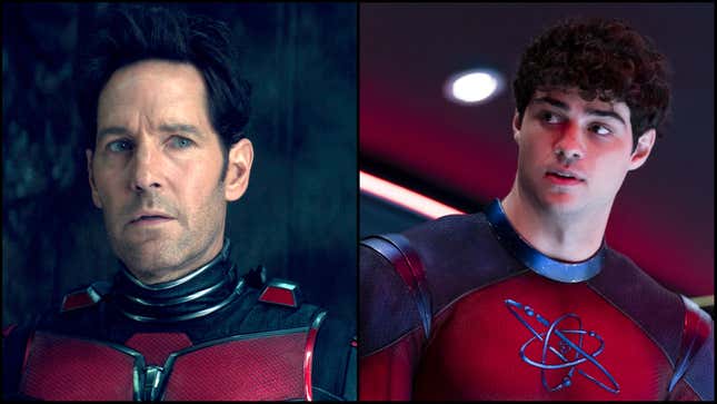 Left: Ant-Man And The Wasp: Quantumania (Photo: Marvel Studios); Right: Atom Smasher in Black Adam (Photo: Warner Bros.)