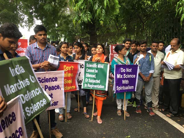 Protestors in New Delhi