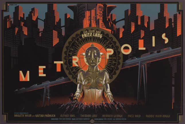 A poster for the original Metropolis by Laurent Durieux.