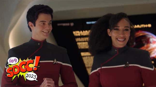 Image for article titled Surprise! Star Trek: Strange New Worlds&#39; Lower Decks Crossover Is Streaming Today