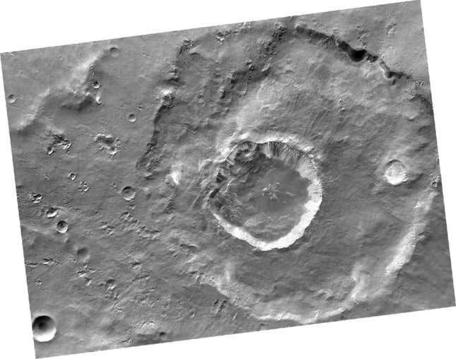 Imagen para el artículo titulado Identifican el lugar preciso en Marte de donde vino su meteorito más famoso