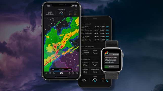 Image for article titled The 7 Best Weather Apps to Replace Dark Sky on iPhone and Android