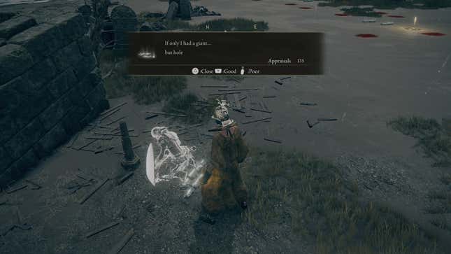 A text box reading "If only I had a giant... but hole."