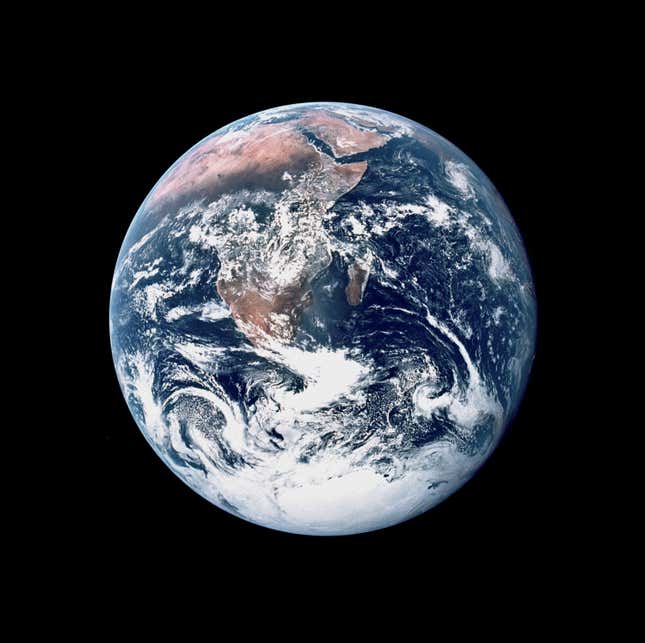 The Blue Marble photograph taken during the Apollo 17 mission