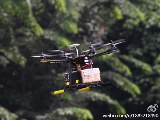Image for article titled China could become the first country to legalize parcel delivery by drone