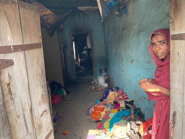 Siraj Bi’s daughter escaped with her mother when rioters set their home on fire.