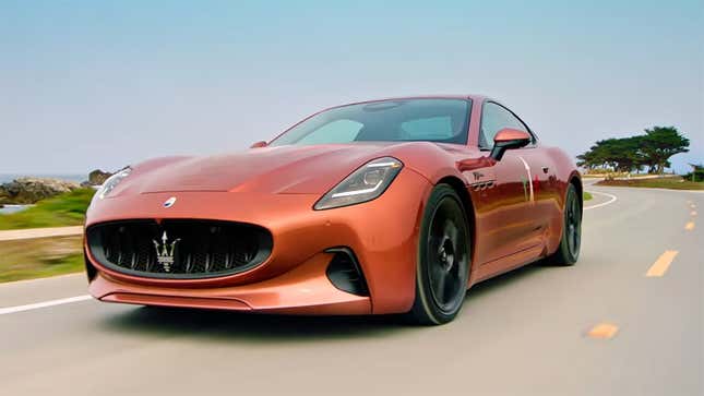 Image for article titled Watch the All-Electric Maserati GranTurismo Folgore Take Off Like No Maserati Before It