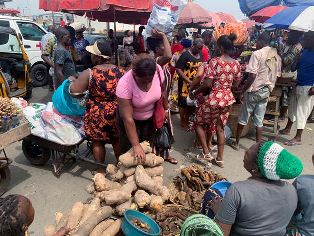 Food prices were up 150% on Christmas Day in Nigeria, and the prices of petrol and diesel had jumped by 32% and 180% respectively year-on-year.
