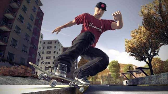 A screenshot from EA's Skate 2