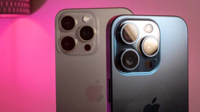 A photo of the iPhone 15 Pro and 15 Pro Max
