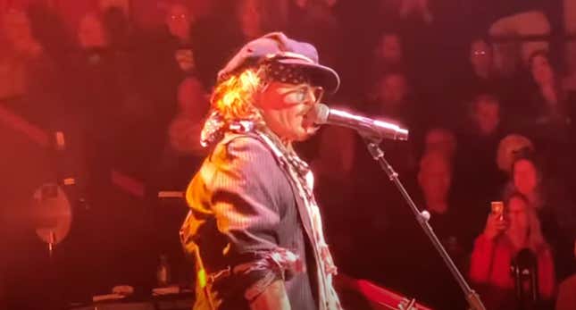 Image for article titled Johnny Depp Received Standing Ovations This Weekend, Performed Marvin Gaye&#39;s &#39;What&#39;s Going On&#39;