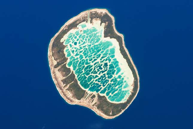 Image for article titled The beautiful and distinctive shapes of atolls, seen from space