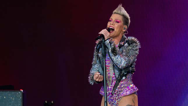 Image for article titled A Fan Apparently Threw Their Mom’s Ashes at Pink