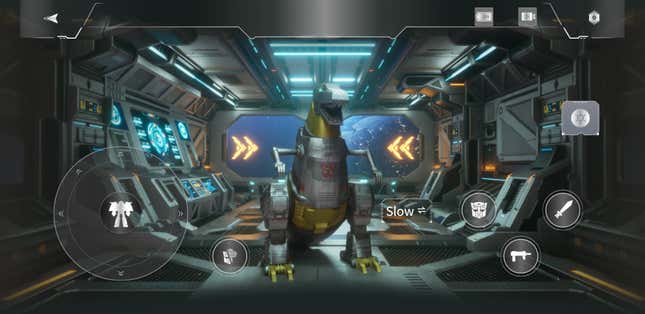 A screenshot of the Robosen and Hasbro's Transformers Grimlock Auto-Converting Robot Flagship Collector’s Edition's accompanying mobile app.