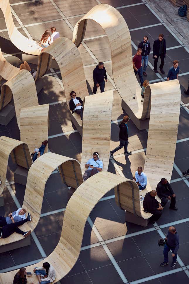 Image for article titled Behold, London’s most thrilling public bench