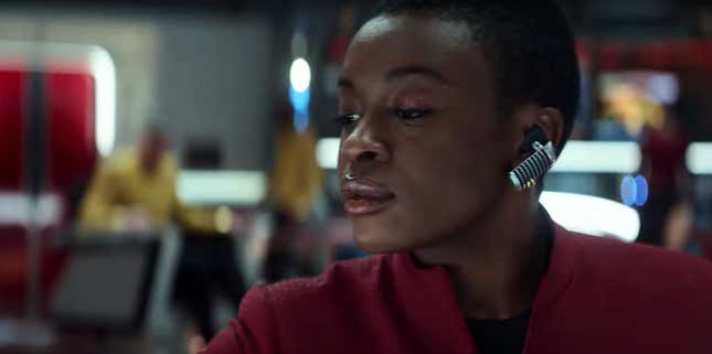 Celia Rose Gooding as Cadet Nyota Uhura, a younger version of the classic Star Trek character.