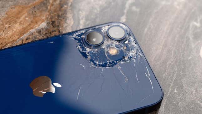 A broken iPhone