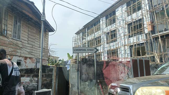 Liverpool Street in Freetown, Sierra Leone, far from Liverpool.