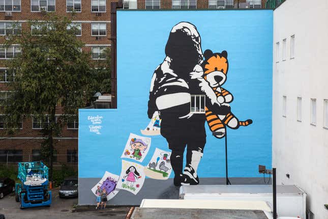 Mural by artist Bustart at 1841 Park Avenue, New York.