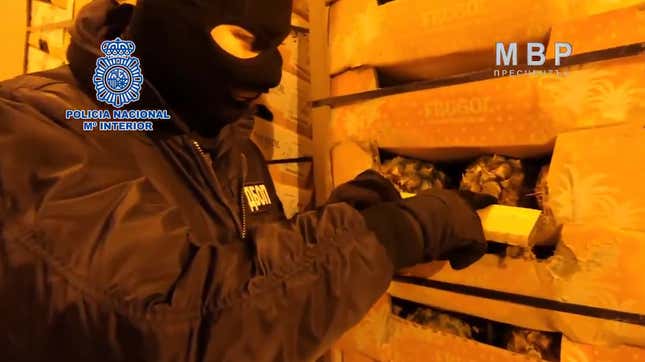 Image for article titled Spanish Police Bust Gang That Allegedly Infused Cardboard Produce Boxes With Cocaine