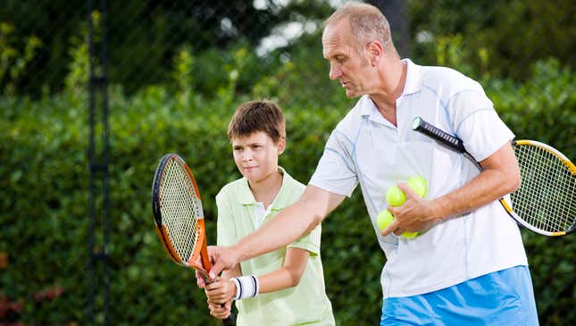 Image for article titled Tennis Instructor Mentoring Young Player Sees Potential In Parents’ Income