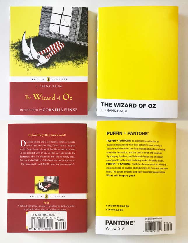 Image for article titled Puffin has radically redesigned the covers of classic children’s books using Pantone colors