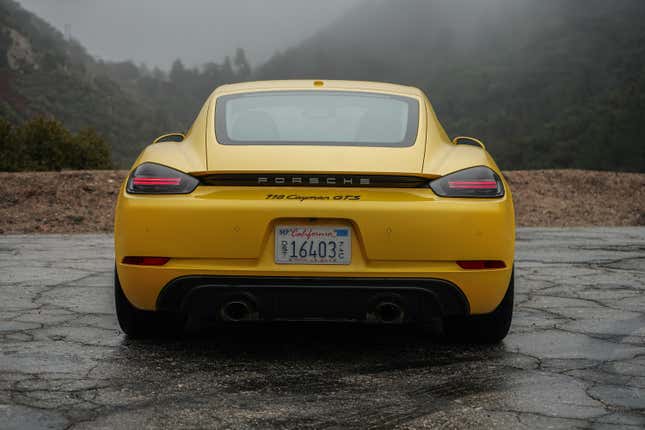 Rear of Porsche Cayman GTS 4.0 2022