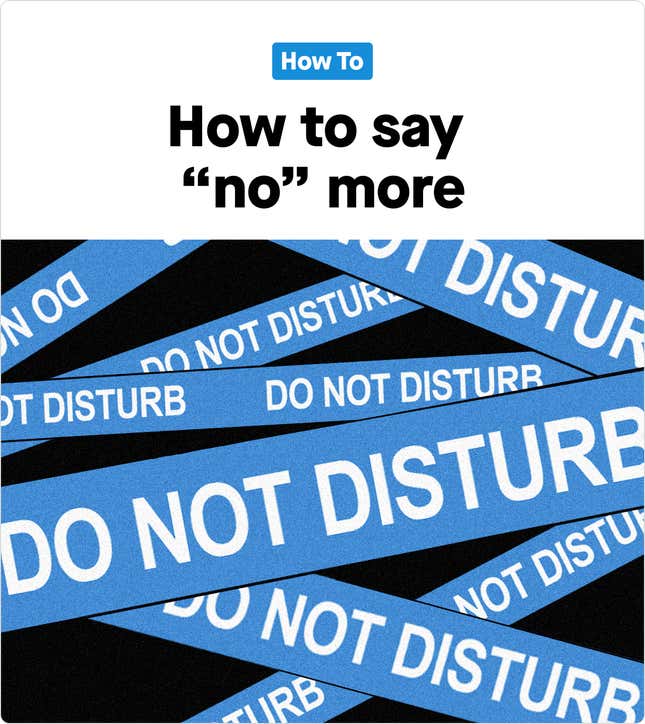 Image for article titled ✦ How to say “no” more