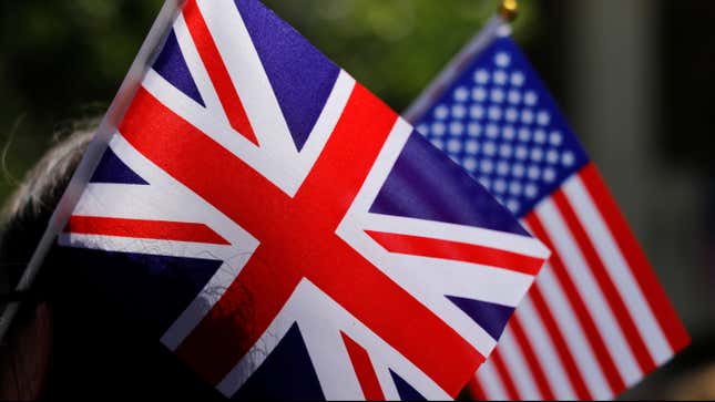 UK and US flags