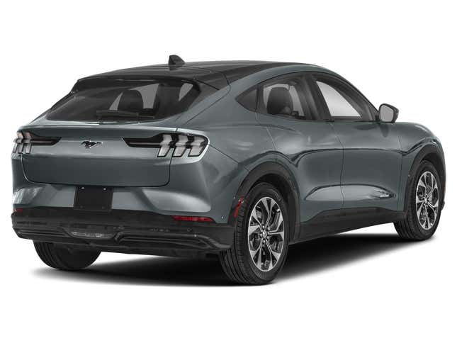 Ford Mustang Mach-E / Premium AWD 2023. Rear 3⁄4, Facing to the Right