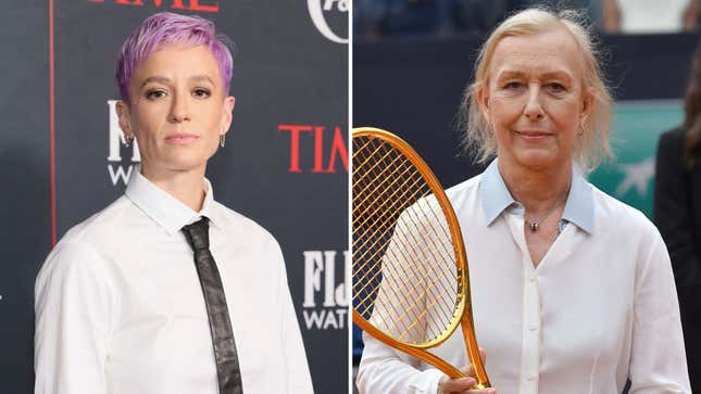 Image for article titled Megan Rapinoe Calls Out Former Tennis Star Martina Navratilova for Anti-Trans Comments