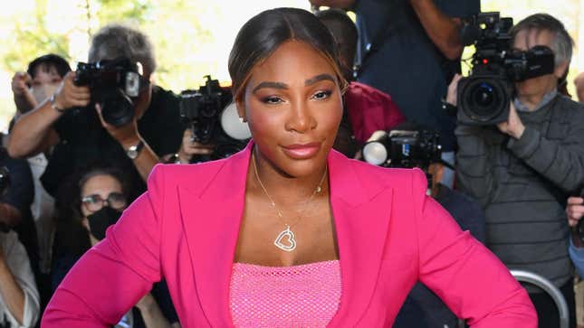 Serena Williams attends the Michael Kors runway show during New York Fashion week in New York on September 14, 2022.