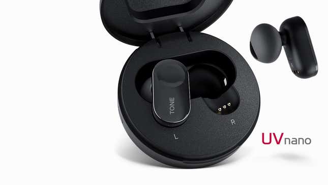 Image for article titled LG&#39;s First Truly Wireless Earbuds Come With a Bacteria-Killing UV Light