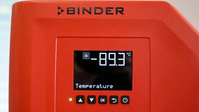 A special freezer manufactured by Binder, seen here in Tuttlingen, Germany in November 2020.