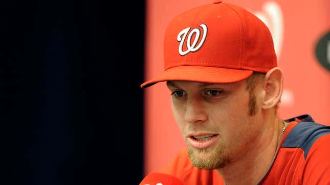 Image for article titled Stephen Strasburg Encourages Pitchers To Shorten Games By Increasing Speed Of Fastball