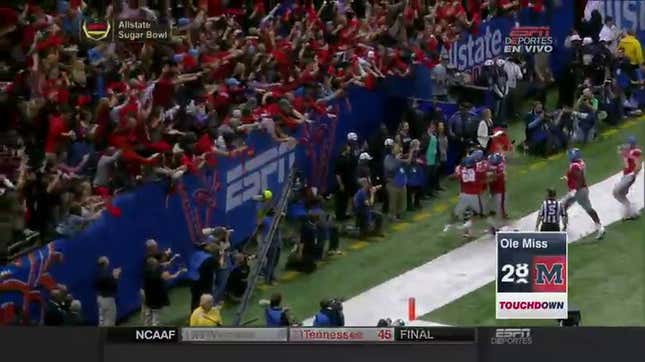 Ole Miss Left Tackle Laremy Tunsil Scores Touchdown