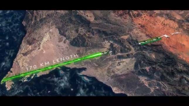 Imagen para el artículo titulado El príncipe de Arabia Saudí quiere construir una ciudad en línea recta de 170 km