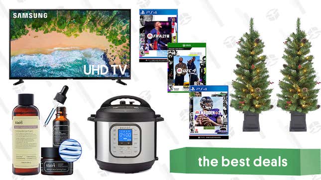 Image for article titled Sunday&#39;s Best Deals: Samsung 55-Inch 4K TV, Instant Pot Duo Nova, Klairs Skincare Essentials, FIFA 21, Madden 21, UFC 4, and More