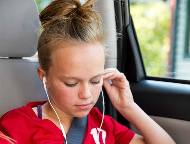 Image for article titled Report: Katelyn To Keep Her Headphones In During Entire 2-Hour Drive To Soccer Game