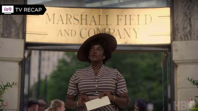 Ruby Baptiste making her way through the Marshall FIeld department store she dreamed of working at.