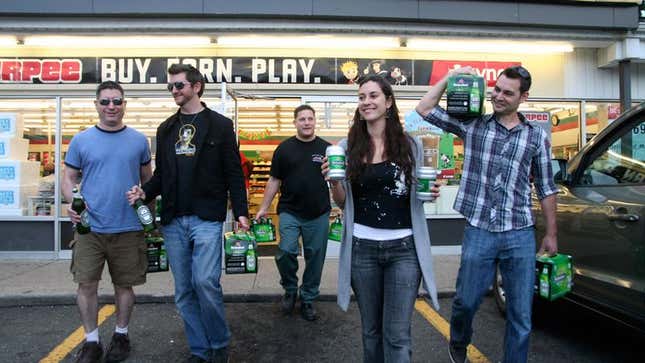 Inspired by the ad, a group of random Americans purchased some Heinekens to drink while watching more Heineken commercials at home.