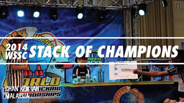 Cup Stacking Seems Like a Pretty Chill Sport