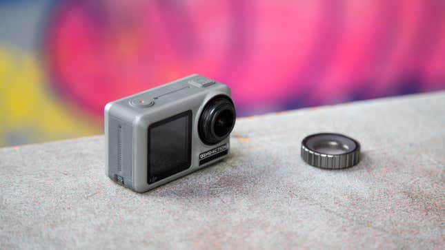 DJI offers a number of ND, polarized, and underwater filters that screw onto the Osmo Action’s round lens.